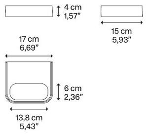Lodes 21551 1027 Shift small, svítidlo pro nepřímé osvětlení, 1x16W LED 2700K TRIAC, matná bílá, 17x15cm
