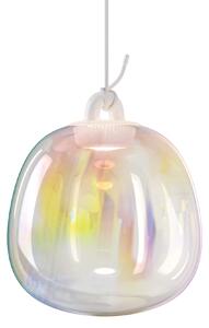 Lodes 21811 0130 Obló small, závěs z foukaného skla Rainbow, 1x7W LED 3000K, Ø21,1x24,3cm