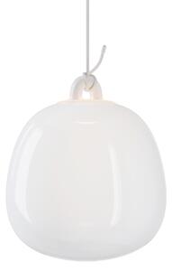 Lodes 21811 1330 Obló small, závěs z hedbávně bílého foukaného skla, 1x7W LED 3000K, Ø21,1x24,3cm