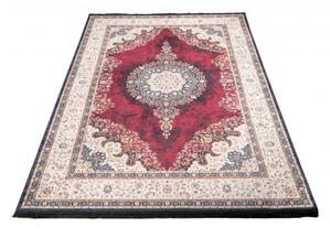 Makro Abra Kusový koberec pratelný VICTORIA 36441 Klasický pogumovaný červený Rozměr: 160x230 cm