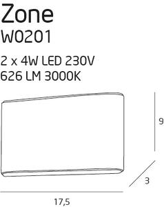 Nástěnné svítidlo Maxlight ZONE II, W0201