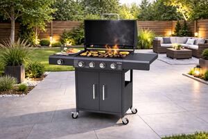 Plynový gril BestBerg BBBQ-28SB / 5 hořáků / 14,4 kW / černá