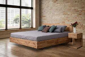 Dubová masivní postel Pavla, včetně roštu a úložného prostoru - 180×200 cm