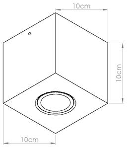 Sollux SL.1845 - Bodové svítidlo QUAD 1xGU10/10W/230V beton/zelená