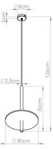 Sollux SL.1879 - Lustr na lanku FELTRO 1xG9/8W/230V černá/krémová
