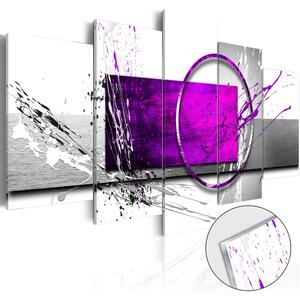 Obraz fialová abstrakce na akrylátovém skle - Purple Expression