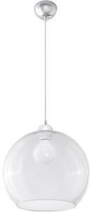 Sollux SL.0248 - Lustr na lanku BALL 1xE27/15W/230V pr. 30 cm čirá/lesklý chrom