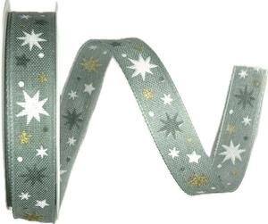 Stuha vánoční WINTER STARLIGHT 15mm x 4m (6,-Kč/m)