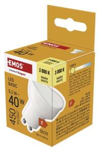 Emos lighting LED žárovka Basic MR16 / GU10 / 5,2 W (40 W) / 450 lm / teplá bílá 1525730235