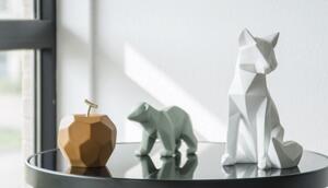 Dekorativní soška Origami Fox L bílá matná Present Time