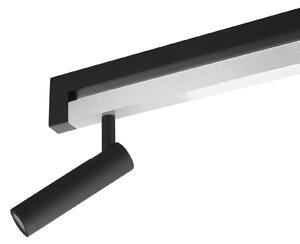 Brilliant LED stropní bodové světlo Pulse, černé, 100 cm, kov, stmívatelný, Černá, Obývací pokoj / jídelna, kov, Moderní