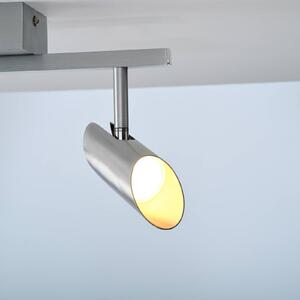 Brilliant LED stropní bodové světlo Risell, délka 35 cm, hliníková barva, stmívatelný, Hliník / šedá / zinek, Obývací pokoj / jídelna, Hliník, Moderní