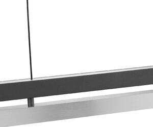 Brilliant Závěsné světlo LED Pulse, délka 120 cm, černé, kov, stmívatelný, Černá, Obývací pokoj / jídelna, kov, Moderní