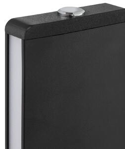 Brilliant LED stolní lampa Arcus, černá/hnědá, výška 56 cm, kov/dřevo, stmívatelný, Černá, Obývací pokoj / jídelna, kov