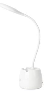 Nabíjecí stmívatelná LED stolní lampa 5W 200lm studená, s držákem na tužky a mobil