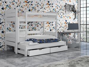 Dětská patrová postel 90 cm Celsa (bílá) (s rošty). Vlastní profesionální přeprava až k Vám domů 615025