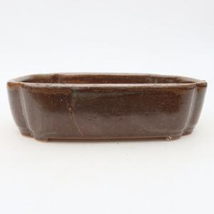 E-bonsai Keramická bonsai miska 16 x 11,5 x 4 cm hnědá