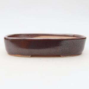 E-bonsai Keramická bonsai miska 16 x 11 x 3,5 cm hnědá
