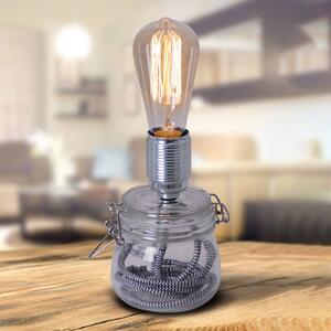 Stolní lampa Max se skleněnou základnou