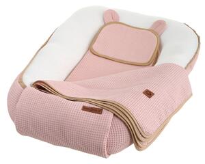 Hnízdečko (kokon) pro miminko - BABYMAM AIR 3D SAFE SLEEP SET - růžové