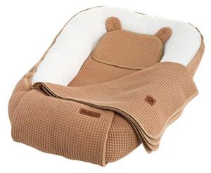Hnízdečko (kokon) pro miminko - BABYMAM AIR 3D SAFE SLEEP SET - cappuccino