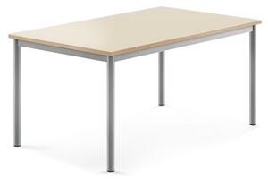 AJ Produkty Stůl BORÅS, 1200x800x600 mm, stříbrné nohy, HPL deska, bříza