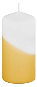 Máčená šikmo Válec 50x100mm mat žlutá svíčka