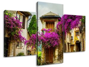 Gario 3 dílný obraz na plátně Staré město v Provence Velikost: 90 x 60 cm