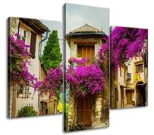 Gario 3 dílný obraz na plátně Staré město v Provence Velikost: 90 x 70 cm
