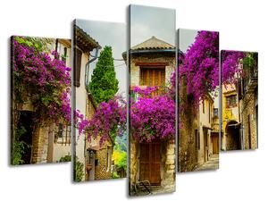 Gario 5 dílný obraz na plátně Staré město v Provence Velikost: 150 x 100 cm