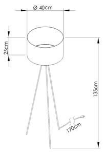 Sollux SL.1855 - Stojací lampa NEVIA 1xE27/15W/230V modrá