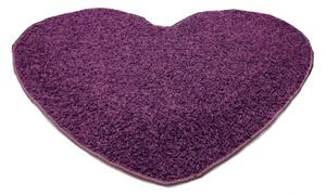 Vopi | Kusový koberec Elite Shaggy švestka - Srdce 120 cm průměr SLEVA