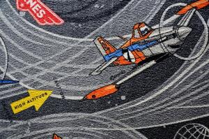 Vopi | Dětský koberec Planes šedý - 133 x 165 cm