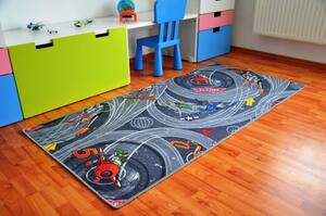 Vopi | Dětský koberec Planes šedý - 95 x 200 cm