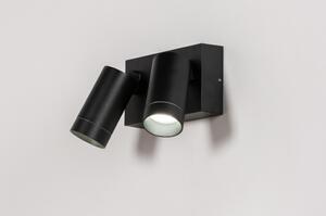 Nástěnné venkovní LED svítidlo s čidlem Vector Black 2 (LMD)