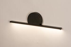 LED svítidlo nad zrcadlo Linear C (Designové nástěnné světlo nad zrcadlo do koupelny v černé barvě)