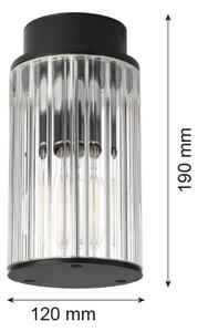 Argon 8773 - Venkovní stropní svítidlo NORFOLK 1xE27/15W/230V IP44 černá