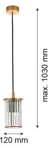Argon 8755 - Venkovní lustr na lanku NORFOLK 1xE27/15W/230V IP44 zlatá