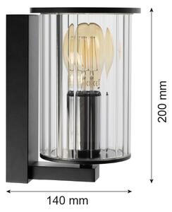 Argon 8748 - Venkovní nástěnné svítidlo NORFOLK 1xE27/15W/230V IP44 černá