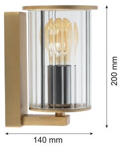 Argon 8752 - Venkovní nástěnné svítidlo NORFOLK 1xE27/15W/230V IP44 zlatá