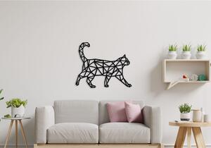 Dekorace na zeď Stojící kočka geometrická