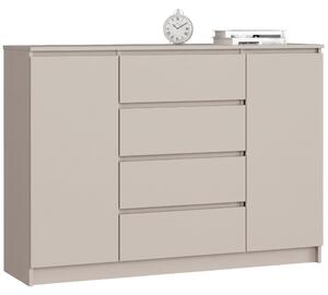 Ak furniture Komoda CLP K140 2D 4SZ 138 cm kašmír