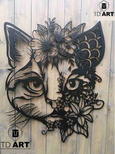 Dekorace na zeď Kočka Květ