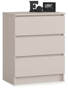 Ak furniture Komoda CLP K60 3SZ 60 cm kašmír