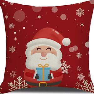 Bavlissimo Povlak na polštář s motivem Santa Clause 45 x 45 cm