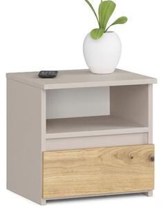 Ak furniture Noční stolek CL1 40 cm kašmír/dub Artisan