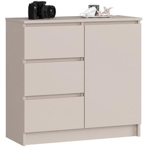 Ak furniture Komoda Jerry 1D 3SZ 80 cm kašmír