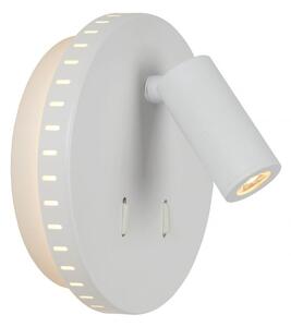 Lucide 79201/09/31 LED nástěnná lampička Bentjer 1x6W+1x3W | 350lm | 3000K - s vypínačem, bílé