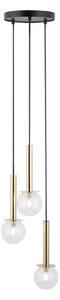 Lustr na lanku DAISY 3xG9/12W/230V pr. 27 cm zlatá/černá/čirá