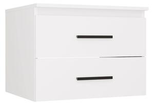 TP Living Závěsná skříňka pod umyvadlo s deskou NEL 2S 60 cm bílá/černá